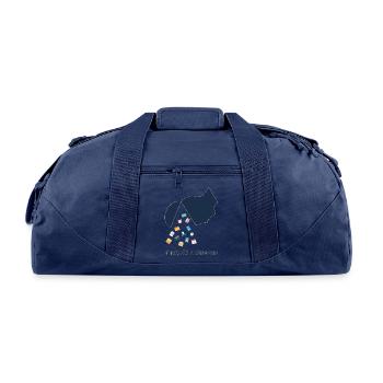 empty shit and restart - Recycled Duffel Bag - navy - Front
