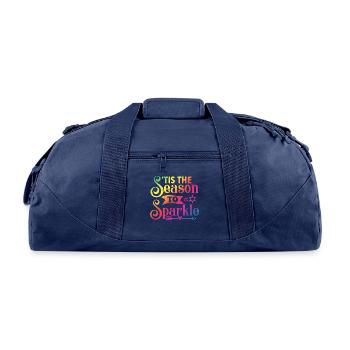Christmas Season The Season To Sparkle - Recycled Duffel Bag - navy - Front
