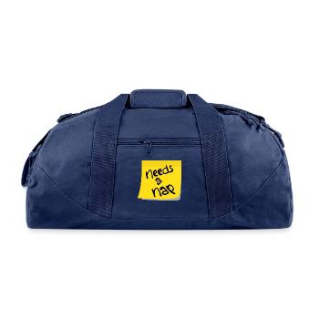 Needs a Nap Sticky Note green - Recycled Duffel Bag - navy - Front