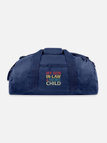 My Son In Law Is My Favorite Child Funny Mom - Recycled Duffel Bag - navy