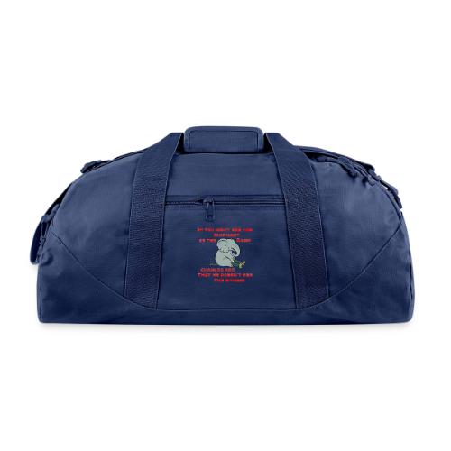 Elephant in the Room Meme - Recycled Duffel Bag