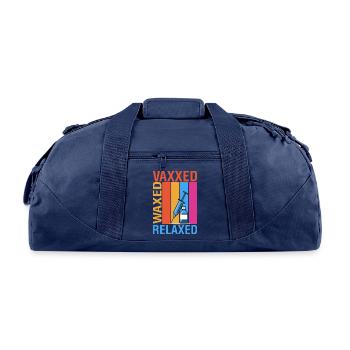 Vaxxed Waxed And Relaxed - Recycled Duffel Bag - navy - Front