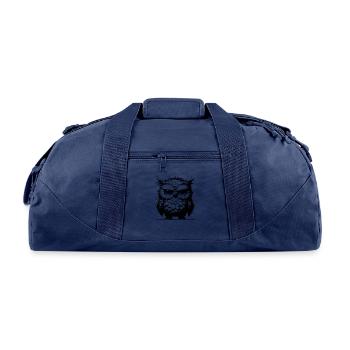 Give The Owl Coffee - Otherwise It'll Be Scary - Recycled Duffel Bag - navy - Front