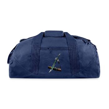Fiery cutting sword - Recycled Duffel Bag - navy - Front