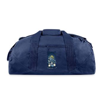 Penguin Pajama Party - Recycled Duffel Bag - navy - Front