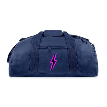 Lightning Bolt Neon - Recycled Duffel Bag - navy - Front