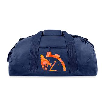 Horse and Watch ZigZag Marble Burst - Recycled Duffel Bag - navy - Front