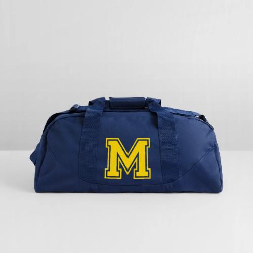 Letter M – Capital Athletic Alphabet Monogram - Recycled Duffel Bag