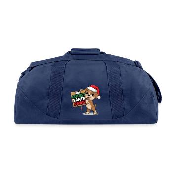 Cutest Santa Paws - Recycled Duffel Bag - navy - Back