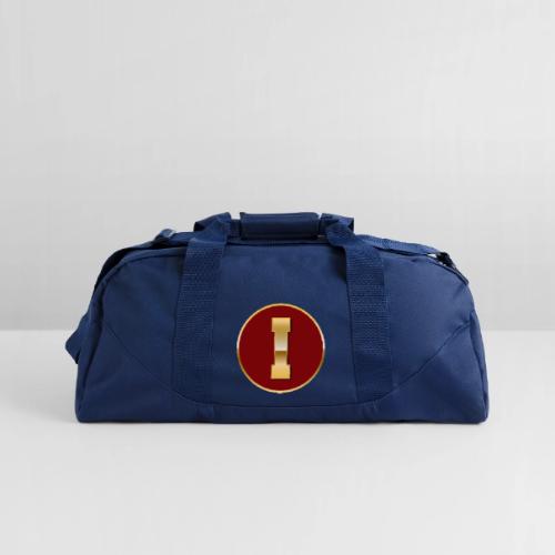 Letter I – Capital Varsity Alphabet Monogram - Recycled Duffel Bag