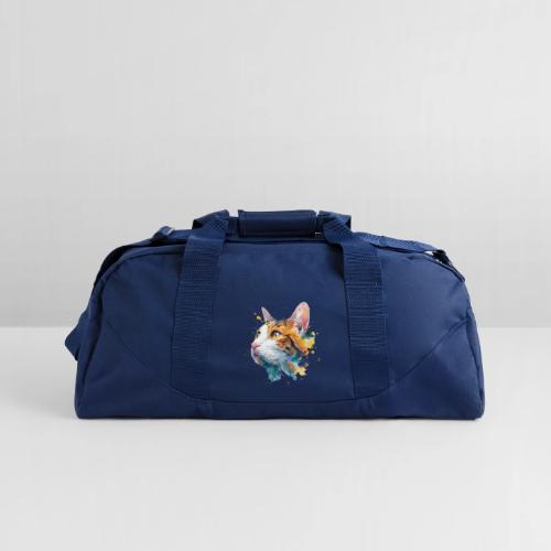 Cat: Feline Ink Burst - Recycled Duffel Bag