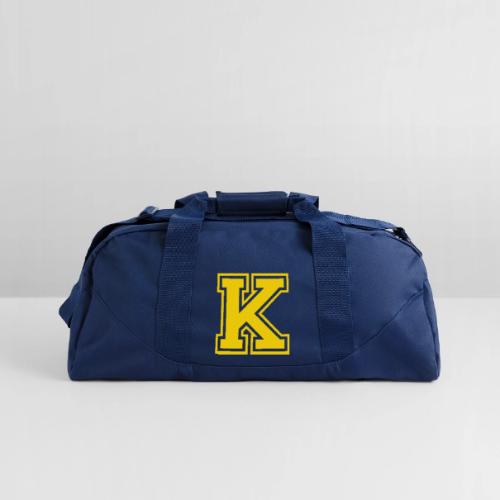 Letter k – Capital Athletic Alphabet Monogram - Recycled Duffel Bag