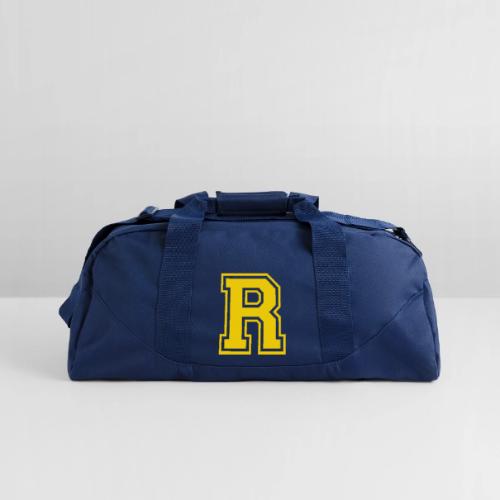 Letter R – Capital Athletic Alphabet Monogram - Recycled Duffel Bag