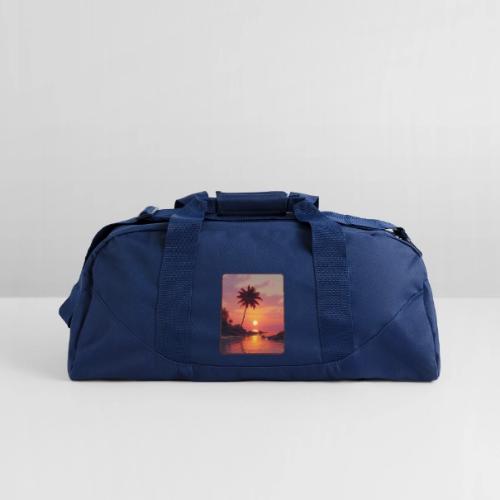 Tropical Beach Sunset Palm Design - Recycled Duffel Bag