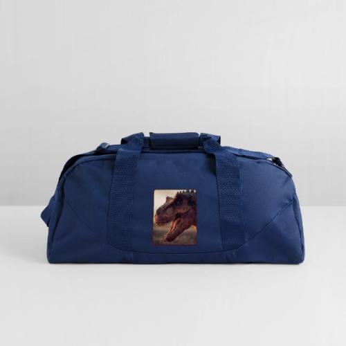 T Rex Roaring Close-Up Design - Recycled Duffel Bag
