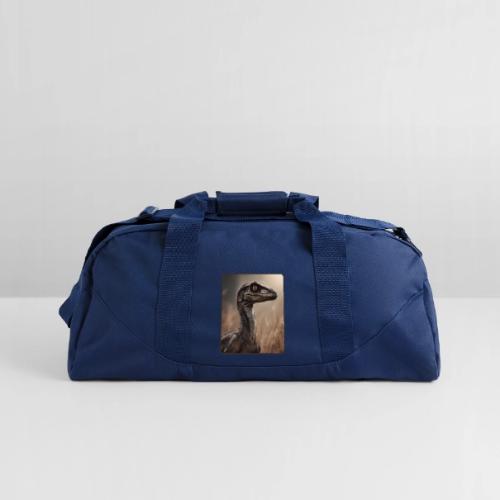 Velociraptor Feathered Portrait Design - Recycled Duffel Bag