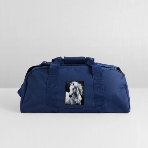 White Horse Oil Painting Design - Recycled Duffel Bag