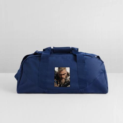Fierce Viking Warrior Portrait - Recycled Duffel Bag