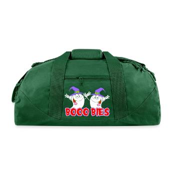 Boogie Ghosts Duo Halloween Booo Bies Tshirt - Recycled Duffel Bag - forest green - Front