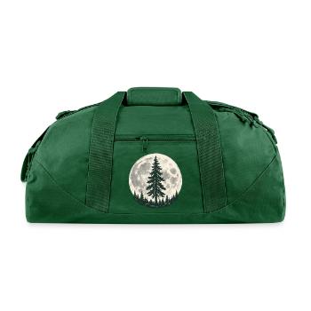 Pine Tree Moon - Recycled Duffel Bag - forest green - Front