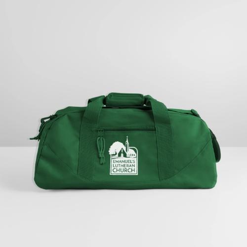 Single Vertical white2 - Recycled Duffel Bag