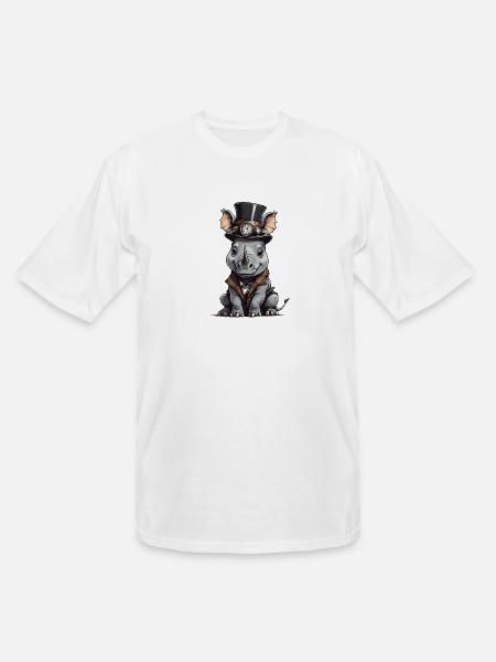 Well-dressed rhinoceros - Men's Tall T-Shirt - white