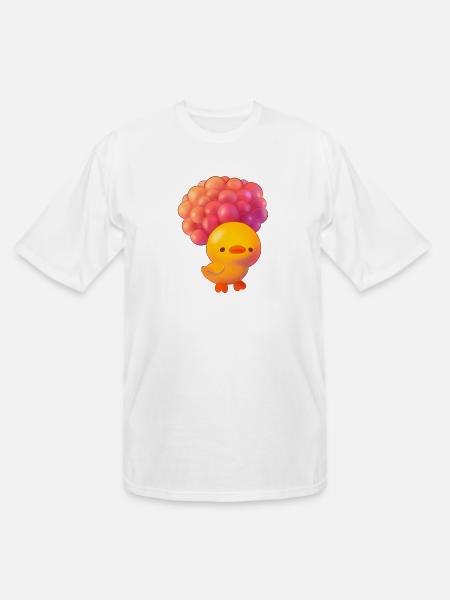 Ducky Flying With Balloons - Men's Tall T-Shirt - white