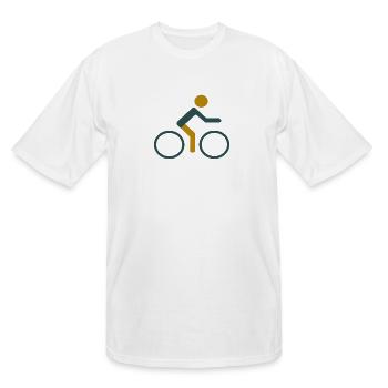 Cycling Icon – Minimalist Bicycle Design - Men's Tall T-Shirt - white - Front - Brady (186cm)
