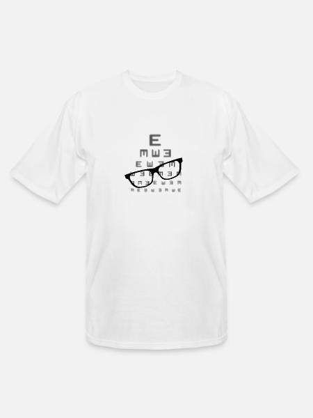 Vision screening with glasses - Men's Tall T-Shirt - white