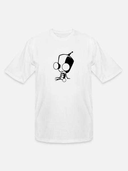 black and white robot - Men's Tall T-Shirt - white
