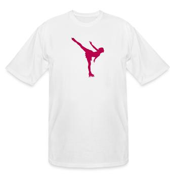 Figure skating - Men's Tall T-Shirt - white - Front - Brady (186cm)