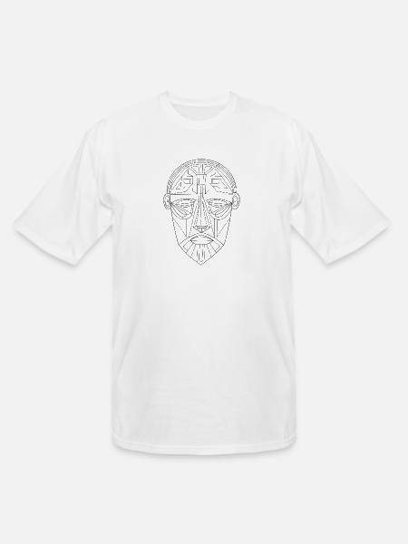 Ornamental Lines Mask - Men's Tall T-Shirt - white