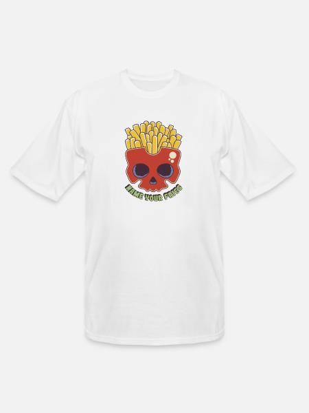 Poisoned Fries - Men's Tall T-Shirt - white