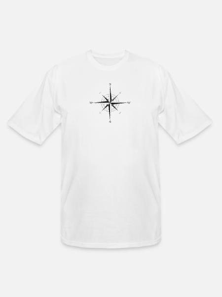 Noir Compass Rose - Men's Tall T-Shirt - white