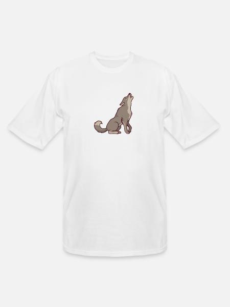 Wolf Howling Wolf - Men's Tall T-Shirt - white