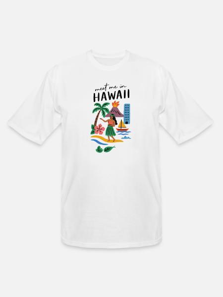 Hawaii Adventure Summer Tee - Men's Tall T-Shirt - white