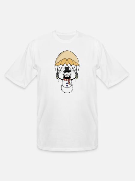 Parachuting Snowman - Men's Tall T-Shirt - white