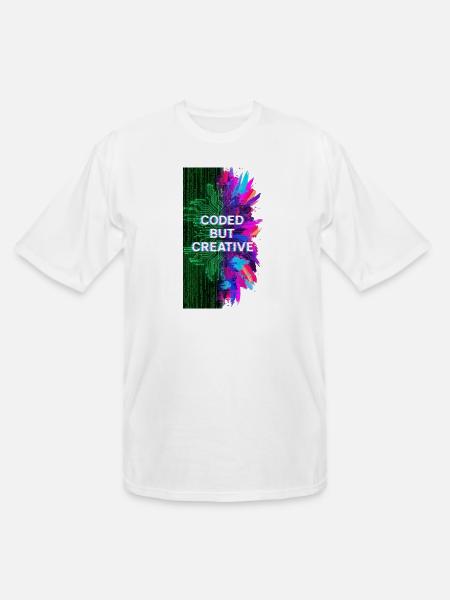Coded But Creative - Men's Tall T-Shirt - white