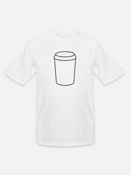 basic coffee cup - Men's Tall T-Shirt - white