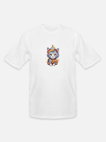 Cute Cat - Men's Tall T-Shirt - white