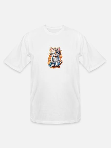 Cute Cat - Men's Tall T-Shirt - white