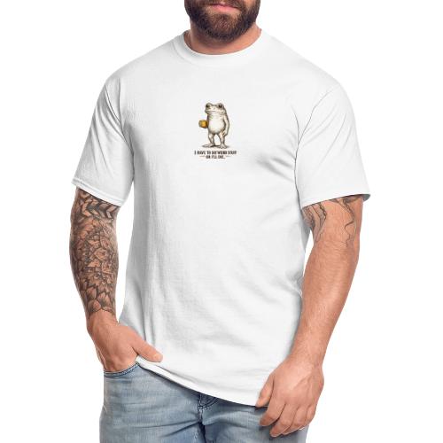 Weird Stuff Frog Coffee Humor - Men's Tall T-Shirt