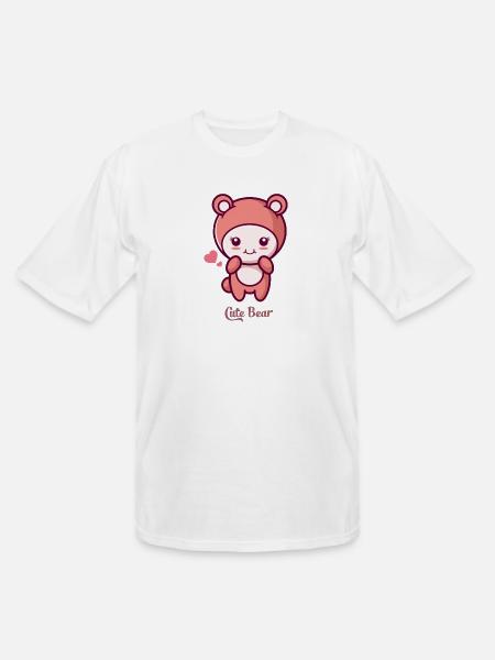 Cute Bear 1 1 - Men's Tall T-Shirt - white