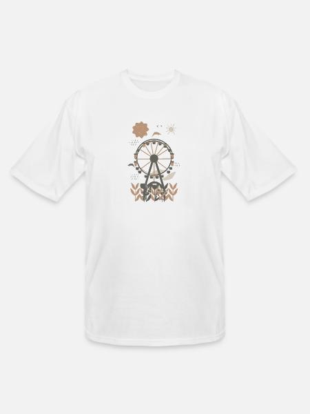 Abandoned Ferris Wheel Boho - Men's Tall T-Shirt - white