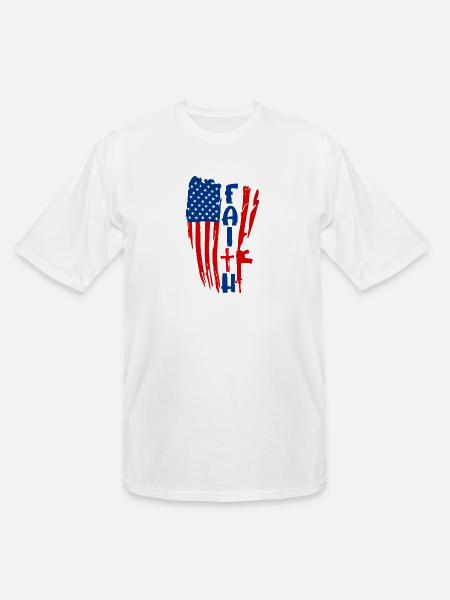 Faith in Red White Blue - Men's Tall T-Shirt - white