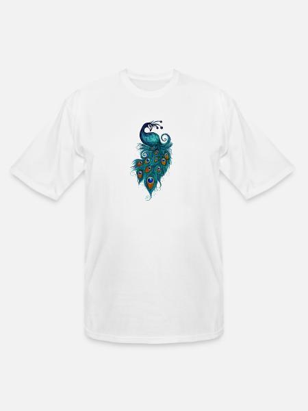 Peacock - Men's Tall T-Shirt - white
