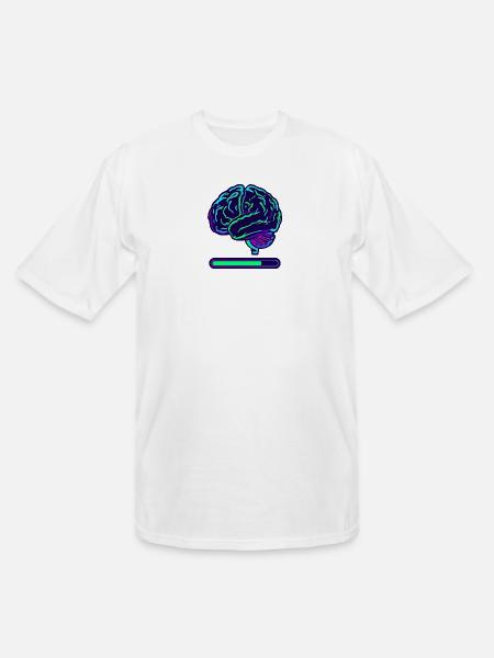 Neon Brain Progress Bar - Men's Tall T-Shirt - white