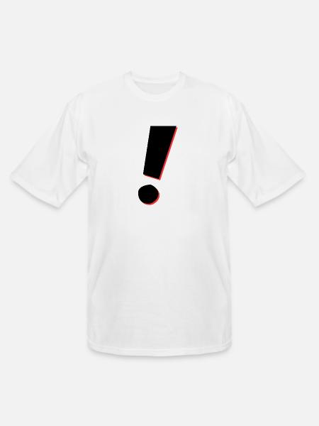 Exclamation shadow - Men's Tall T-Shirt - white
