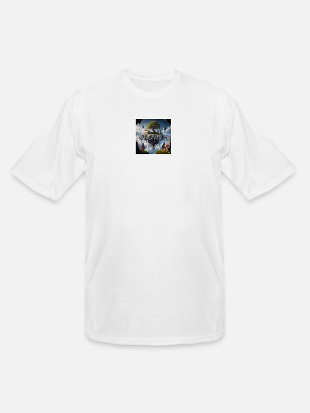 Floating Island Growth Illustration - Men's Tall T-Shirt - white