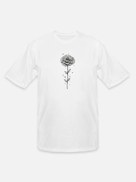 Rose Minimalism - Men's Tall T-Shirt - white